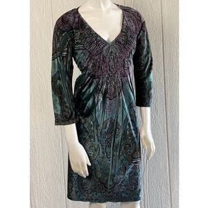 One World Dress Womens M Fitted Bodice Renaissance Peasant Gypsy Fairy Pixie